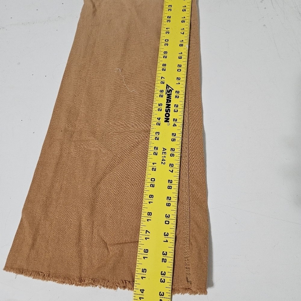 Free People Flared Linen Blend Womens Pants Two Toned Tan Combo Size 4 B13 - Picture 8 of 10